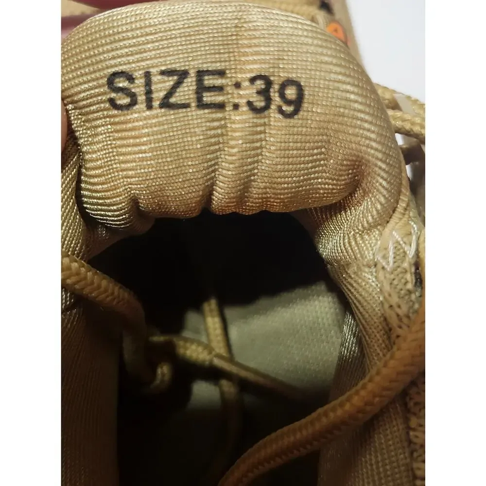 HCYTD MS080 Mens 6.5 Safety Toe Work Shoes Gold Orange Sneakers New Box